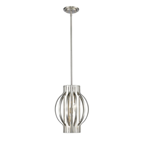 Z-Lite Moundou 3 Light Pendant, Brushed Nickel 436-12BN - main